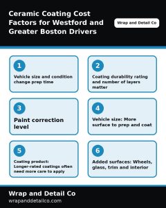 Infographic on ceramic coating cost factors